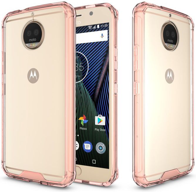 Motorola Moto G5S Plus Hybride TPU Hoesje Roze afbeelding 3