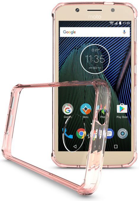 Motorola Moto G5S Plus Hybride TPU Hoesje Roze afbeelding 2
