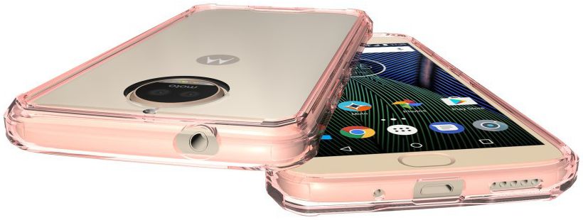 Motorola Moto G5S Plus Hybride TPU Hoesje Roze afbeelding 4