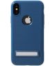 Apple iPhone X Hybride Hoesje met Standaard Blauw