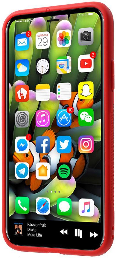 Apple iPhone X Hybride Hoesje met Standaard Rood afbeelding 5