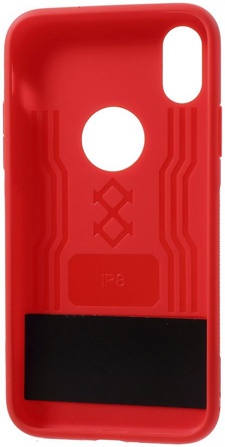 Apple iPhone X Hybride Hoesje met Standaard Rood afbeelding 6