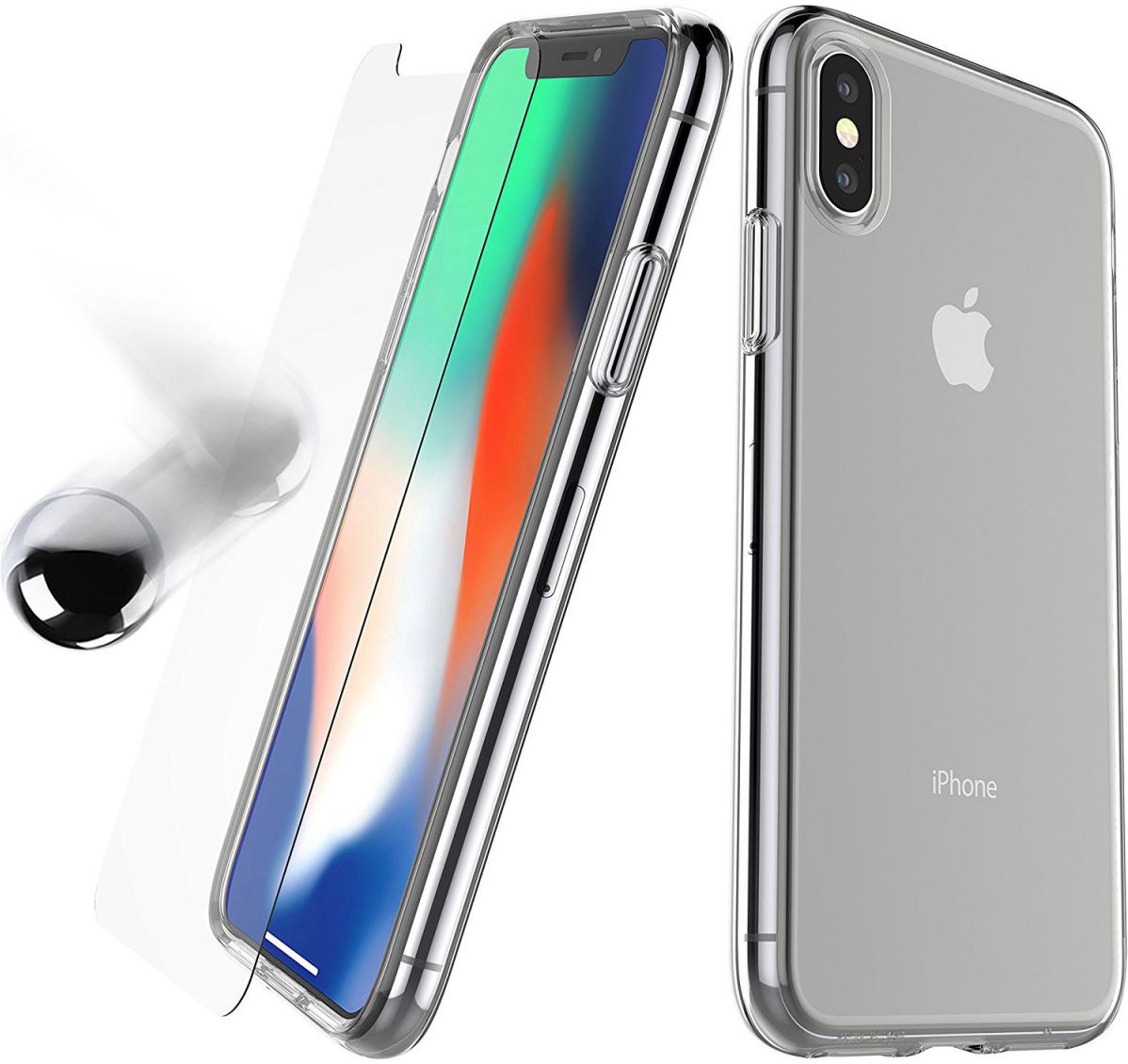 Otterbox Clearly Protected Clear Skin + Alpha Glass Apple iPhone X afbeelding 3