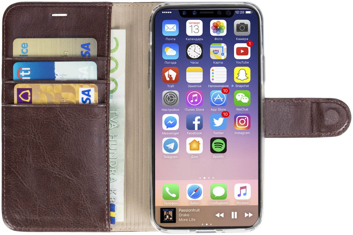Krusell Ekero Folio Wallet Apple iPhone X Bruin afbeelding 1