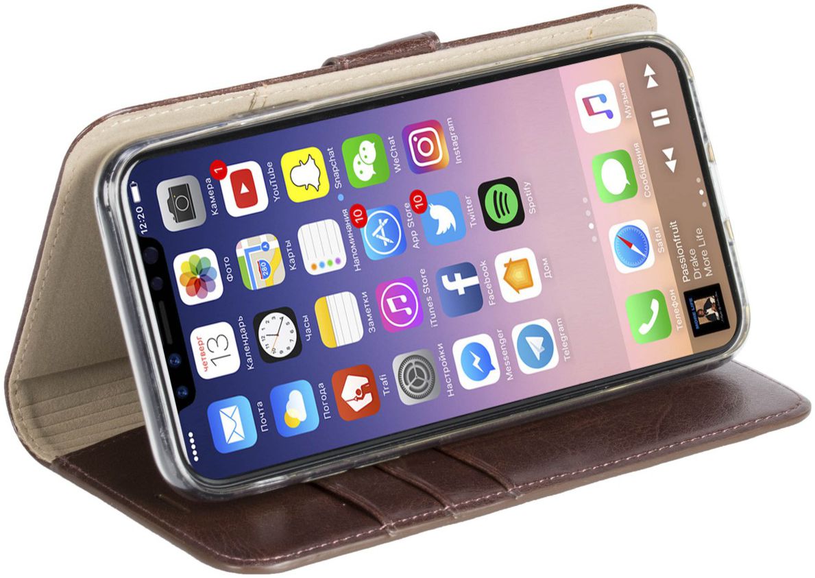 Krusell Ekero Folio Wallet Apple iPhone X Bruin afbeelding 2