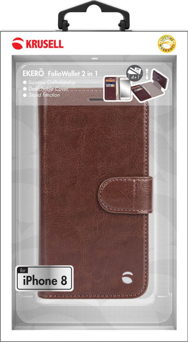 Krusell Ekero Folio Wallet Apple iPhone X Bruin afbeelding 4