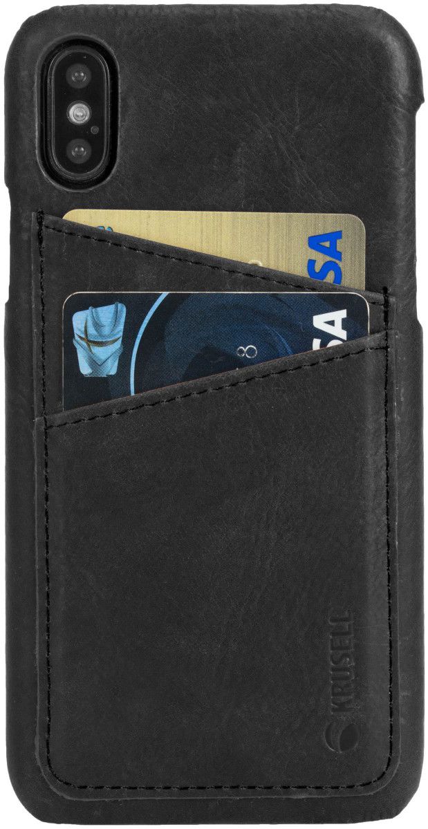 Krusell Sunne Back Cover Hoesje Apple iPhone X Vintage Zwart afbeelding 2