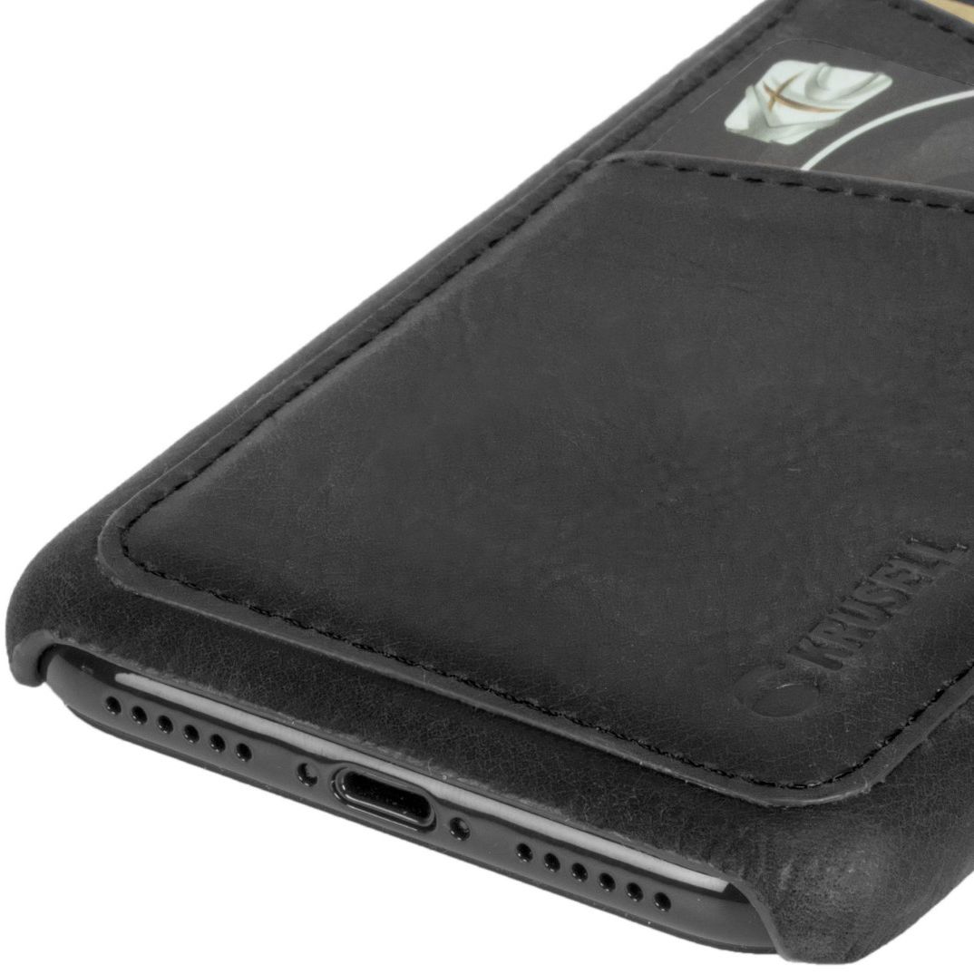 Krusell Sunne Back Cover Hoesje Apple iPhone X Vintage Zwart afbeelding 3