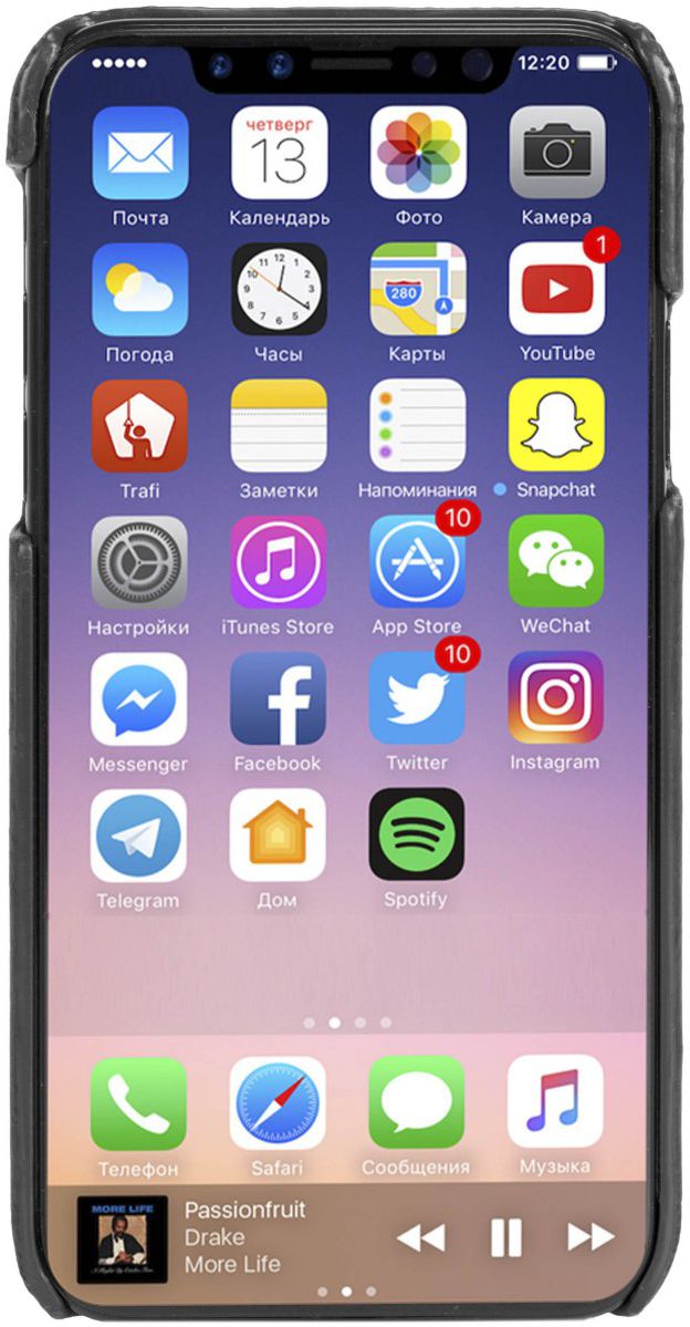 Krusell Sunne Back Cover Hoesje Apple iPhone X Vintage Zwart afbeelding 4