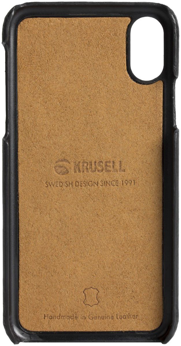 Krusell Sunne Back Cover Hoesje Apple iPhone X Vintage Zwart afbeelding 5