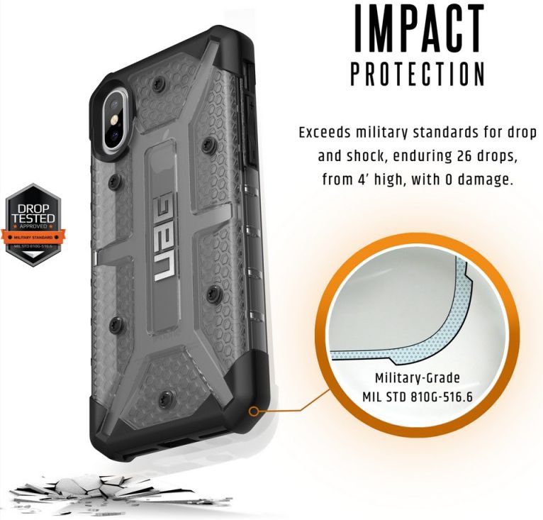Urban Armor Gear Plasma Hoesje Apple iPhone XS/X Ash afbeelding 4