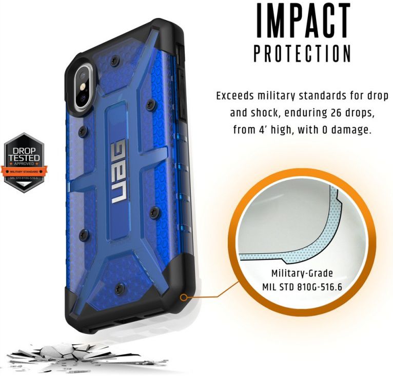 Urban Armor Gear Plasma Hoesje Apple iPhone XS/X Cobalt afbeelding 7