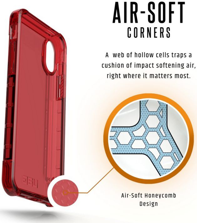 Urban Armor Gear Plyo Hoesje Apple iPhone XS/X Crimson afbeelding 4