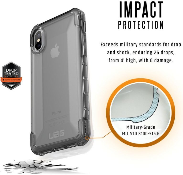 Urban Armor Gear Plyo Hoesje Apple iPhone XS/X Ice afbeelding 5