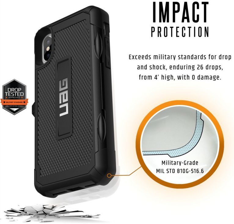 Urban Armor Gear Trooper Case Apple iPhone XS/X Zwart afbeelding 9