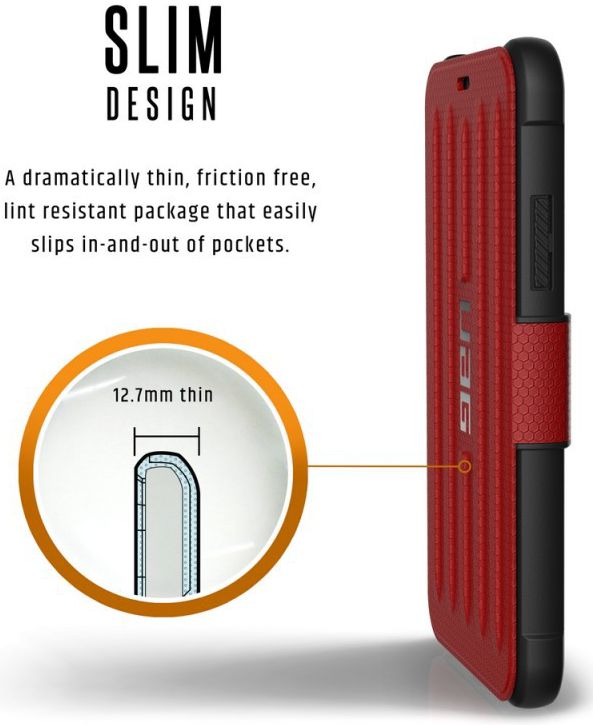 Urban Armor Gear Metropolis Hoesje Apple iPhone XS/X Magma afbeelding 7