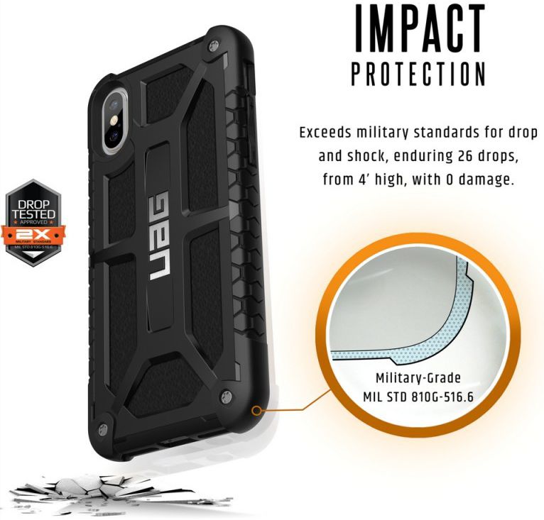 Urban Armor Gear Monarch Hoesje Apple iPhone XS/X Midnight afbeelding 7
