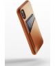 Mujjo Lederen Wallet Case Apple iPhone X Bruin