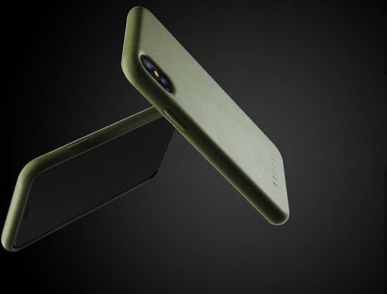 Mujjo Lederen Case Apple iPhone X Groen afbeelding 4