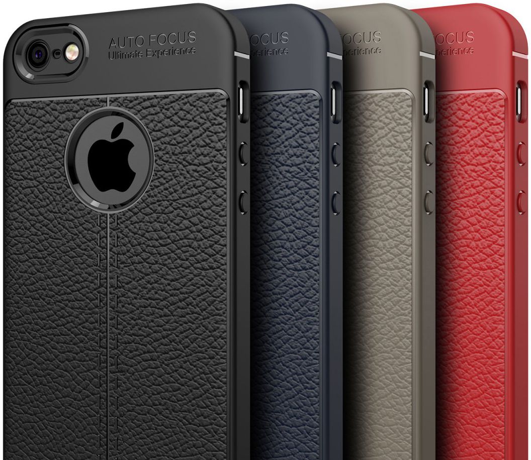Apple iPhone 5 / 5S / SE Hoesje met Kunstleer Coating Zwart afbeelding 12