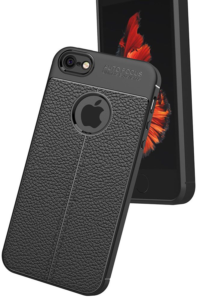 Apple iPhone 5 / 5S / SE Hoesje met Kunstleer Coating Zwart afbeelding 7