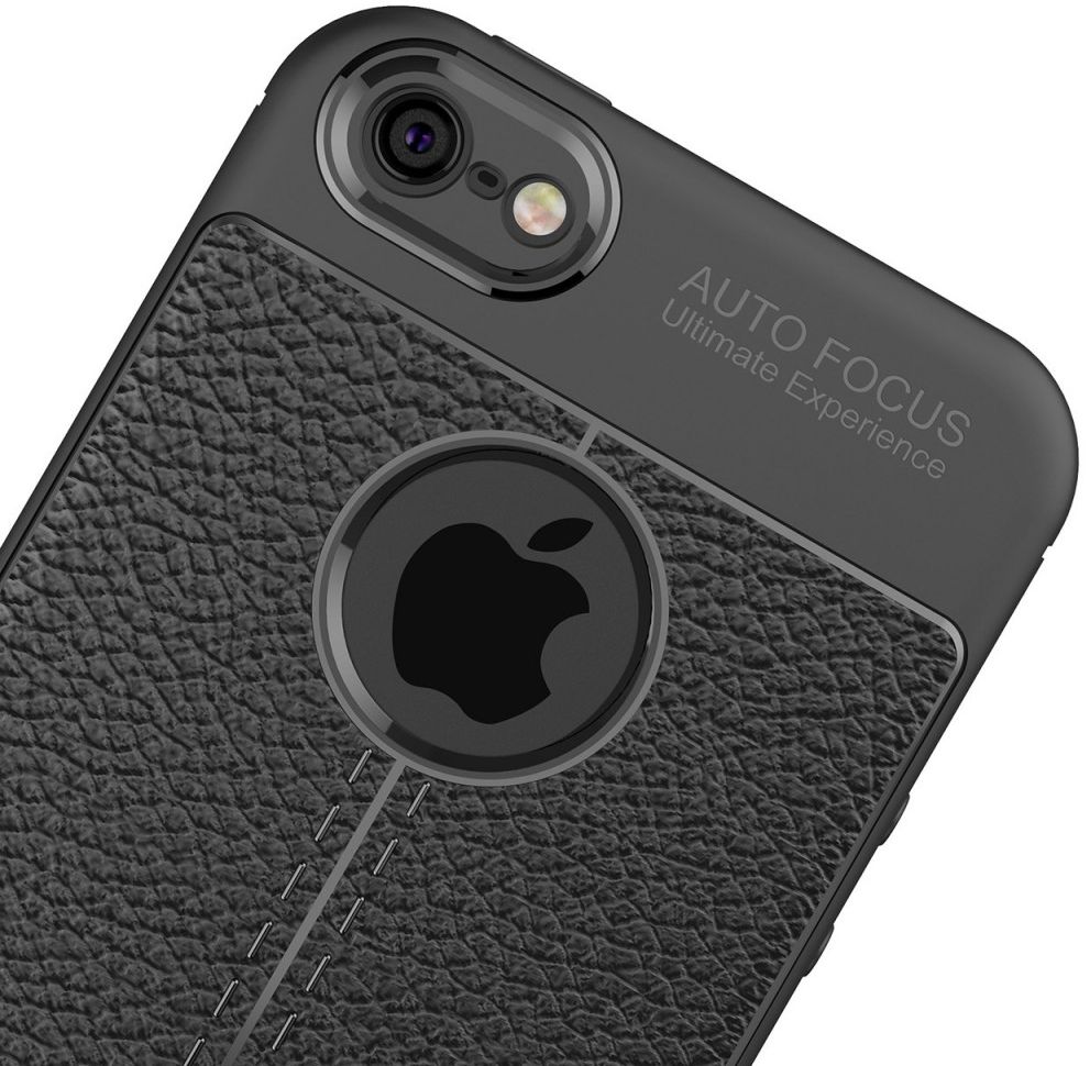 Apple iPhone 5 / 5S / SE Hoesje met Kunstleer Coating Zwart afbeelding 9