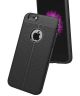 Apple iPhone 6 / 6S Hoesje met Kunstleer Coating Zwart