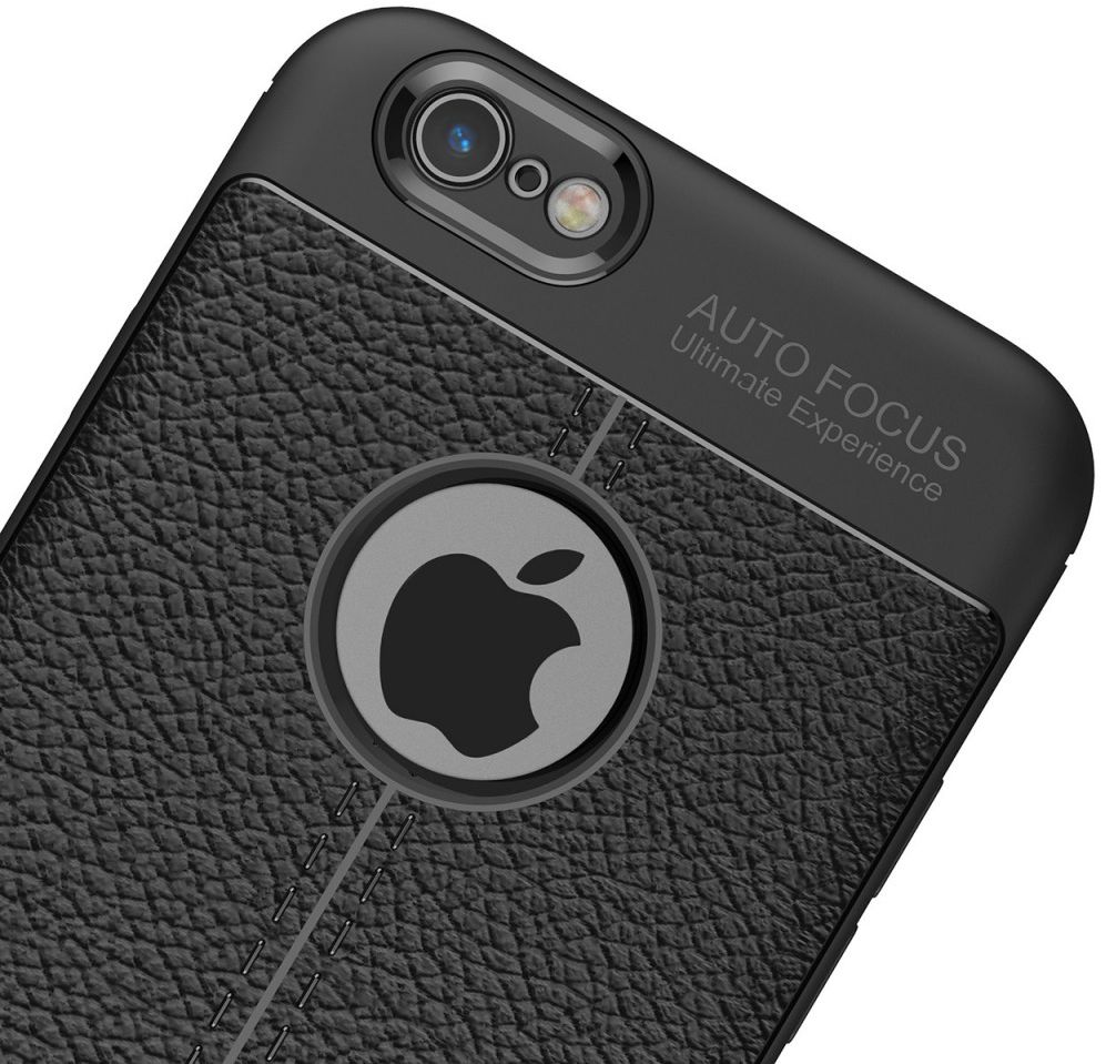 Apple iPhone 6 / 6S Hoesje met Kunstleer Coating Zwart afbeelding 10