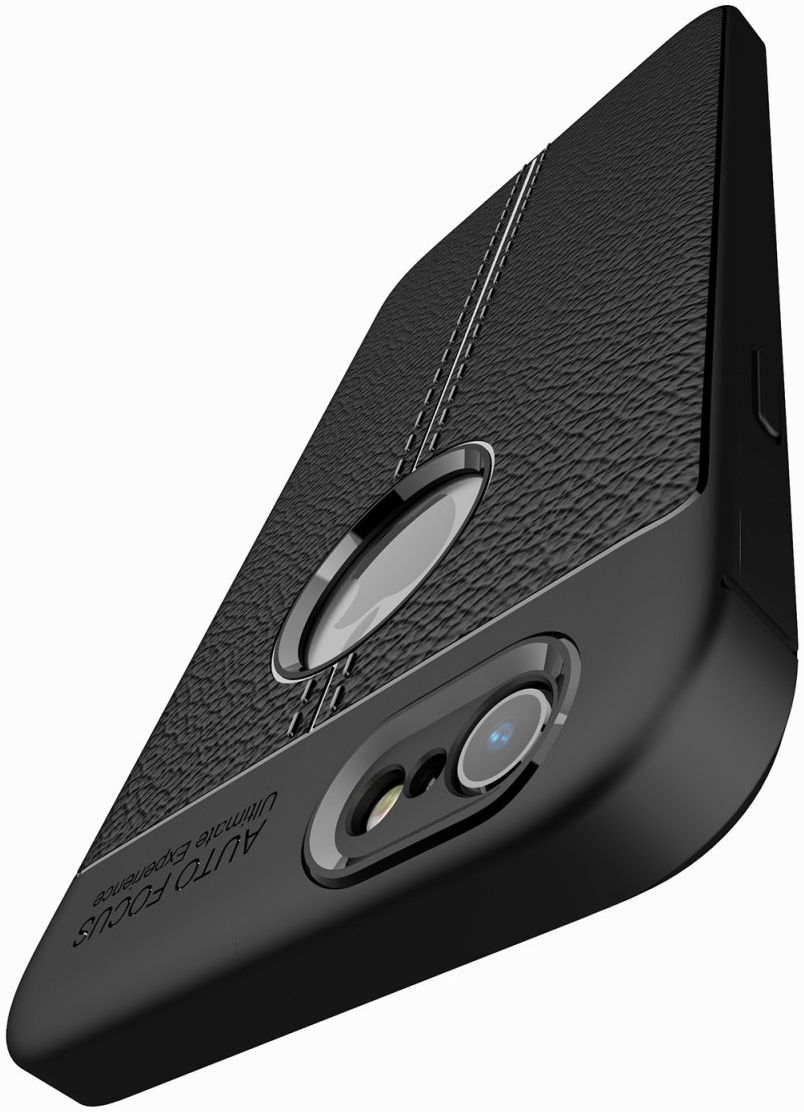 Apple iPhone 6 / 6S Hoesje met Kunstleer Coating Zwart afbeelding 11