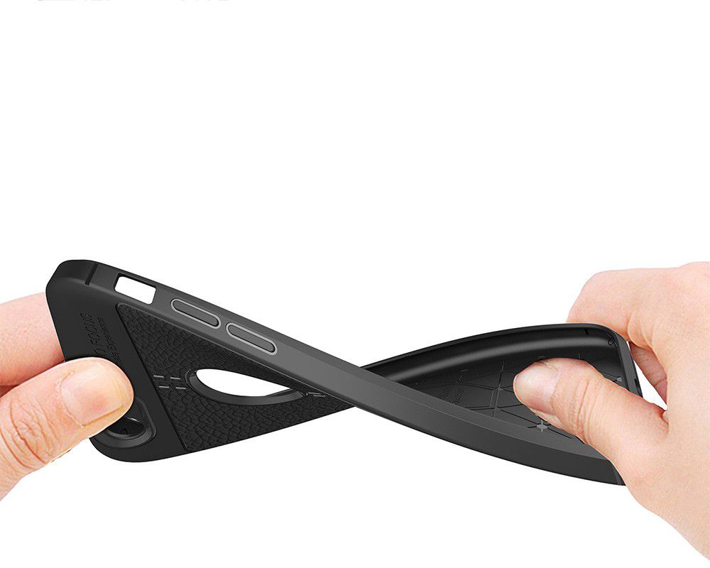 Apple iPhone 6 / 6S Hoesje met Kunstleer Coating Zwart afbeelding 5