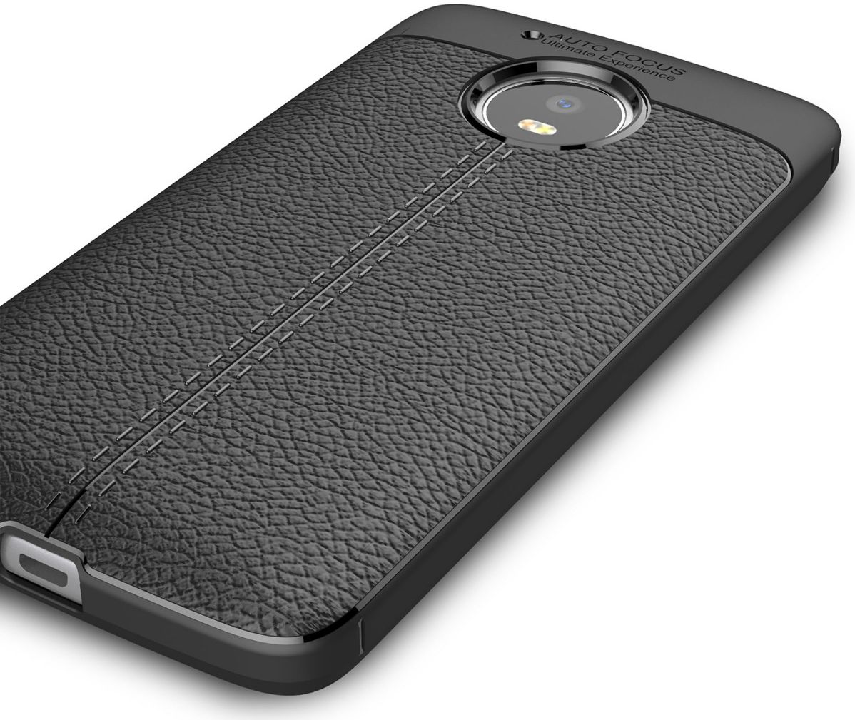 Motorola Moto G5 Hoesje met Kunstleer Coating Zwart afbeelding 10