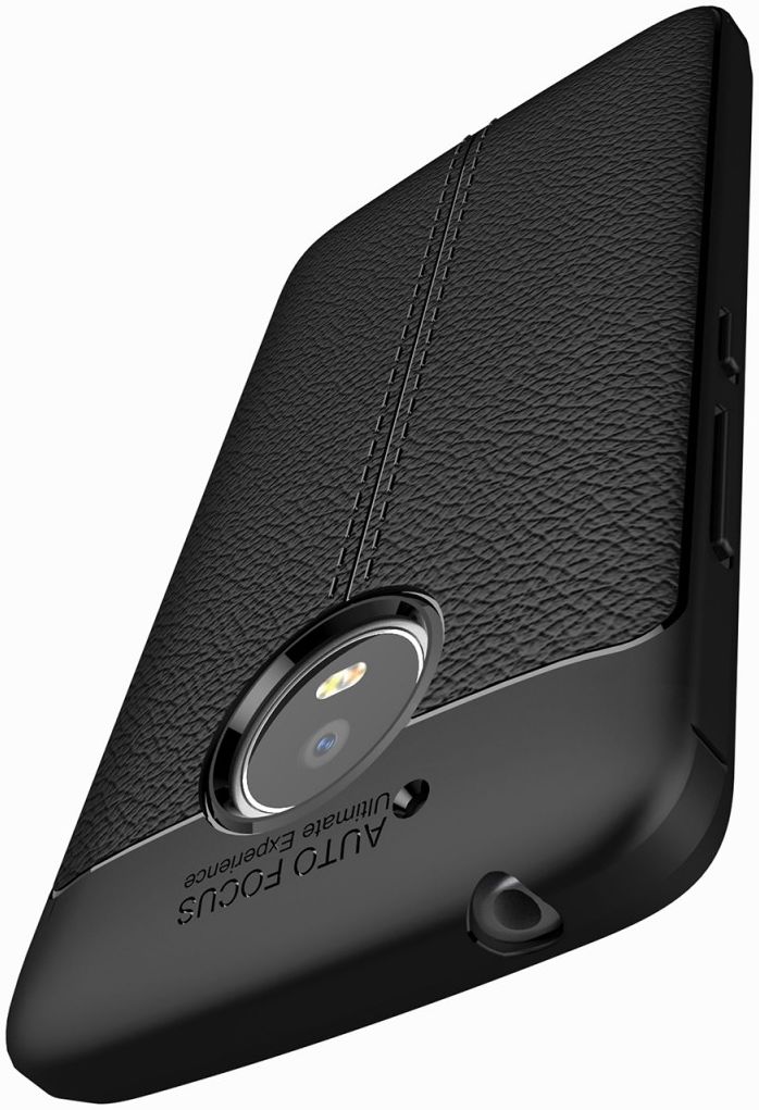 Motorola Moto G5 Hoesje met Kunstleer Coating Zwart afbeelding 4