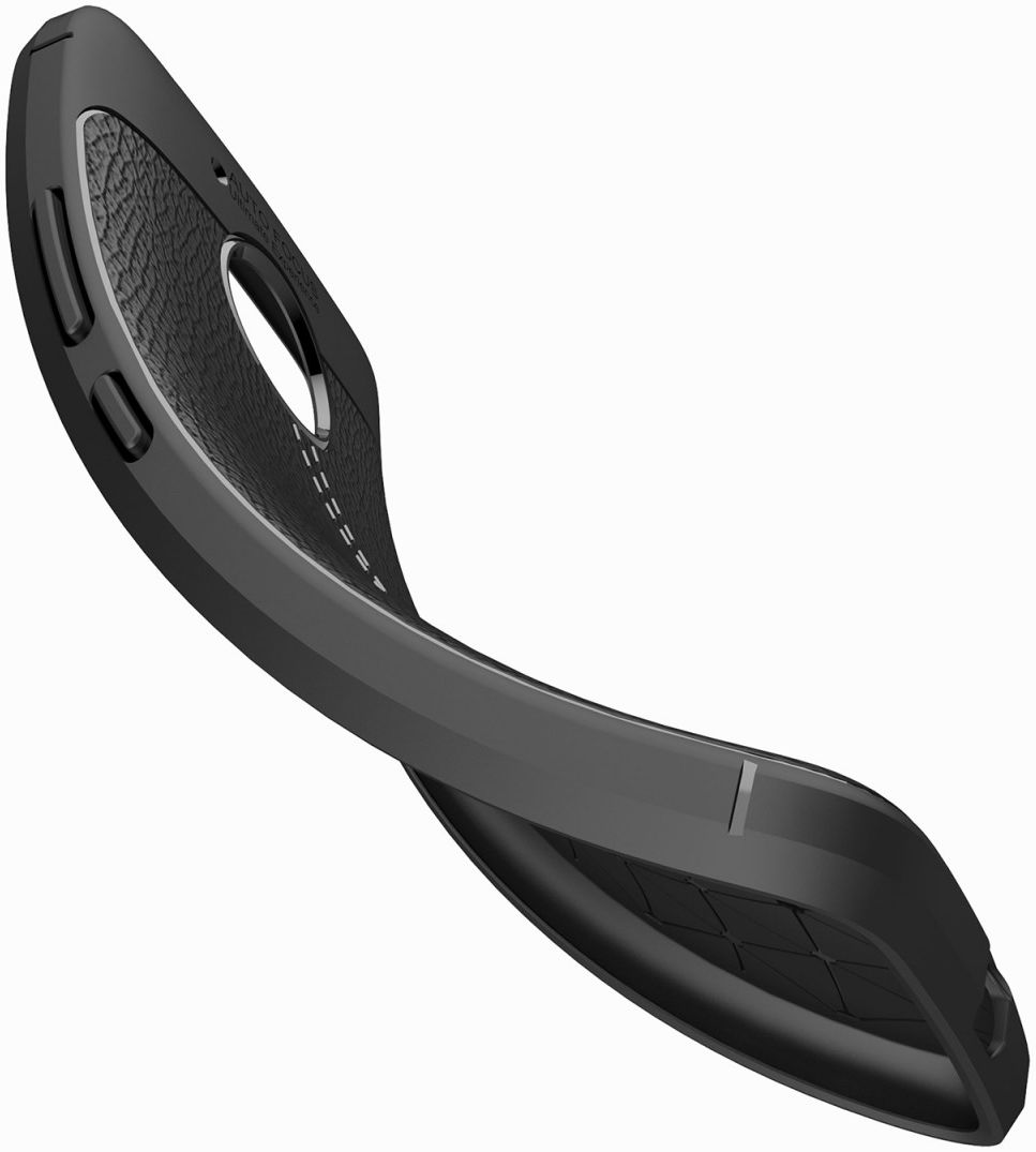 Motorola Moto G5 Hoesje met Kunstleer Coating Zwart afbeelding 5