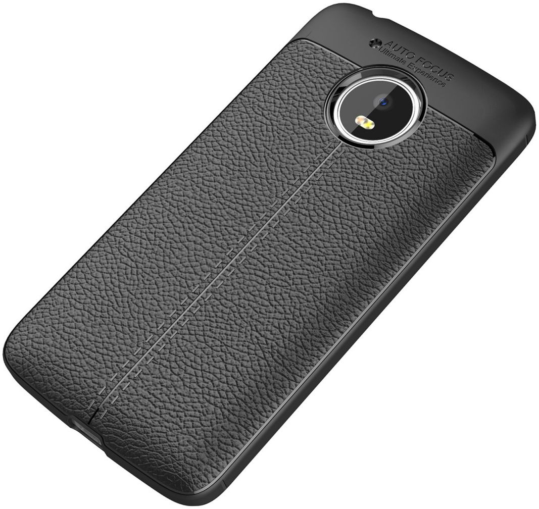 Motorola Moto G5 Hoesje met Kunstleer Coating Zwart afbeelding 6