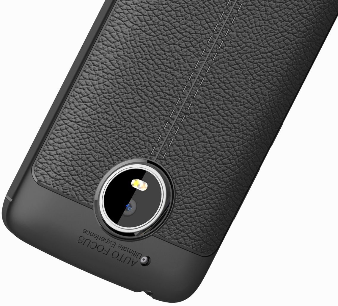 Motorola Moto G5 Hoesje met Kunstleer Coating Zwart afbeelding 7