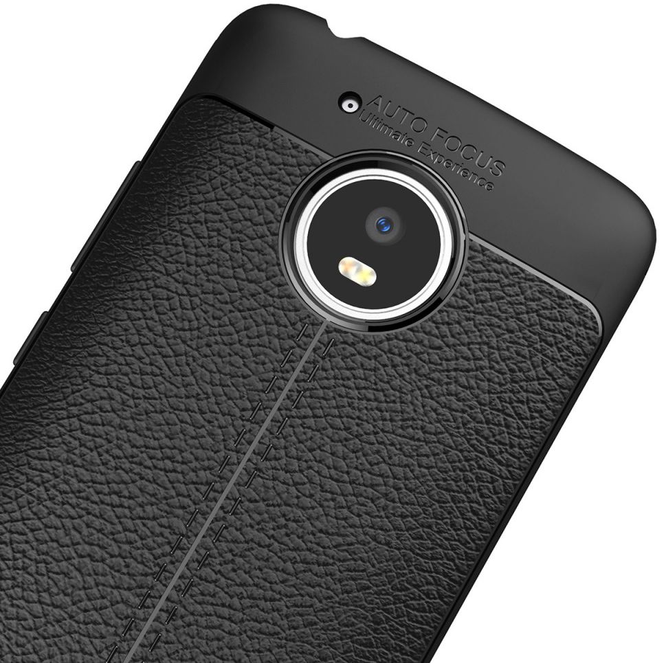 Motorola Moto G5 Hoesje met Kunstleer Coating Zwart afbeelding 9