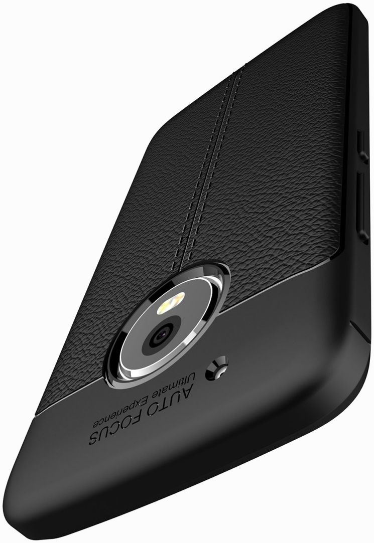 Motorola Moto G5 Plus Hoesje met Kunstleer Coating Zwart afbeelding 6