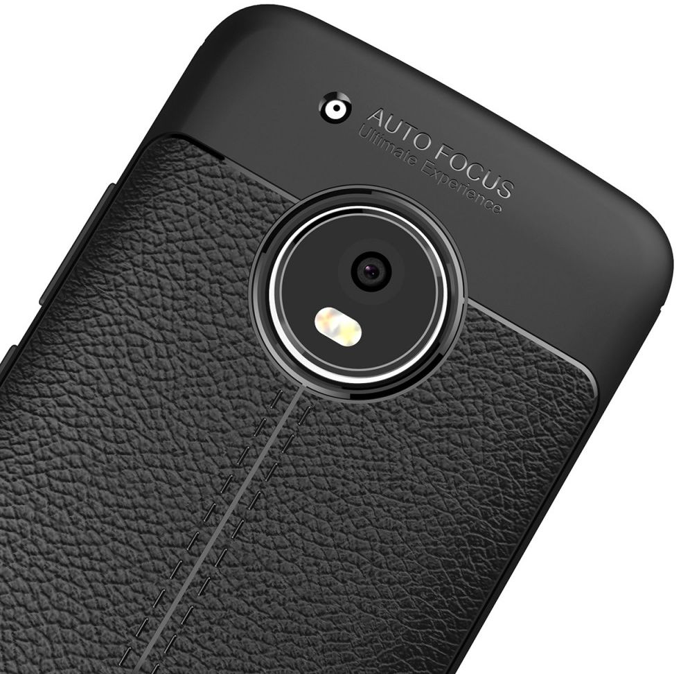 Motorola Moto G5 Plus Hoesje met Kunstleer Coating Zwart afbeelding 9