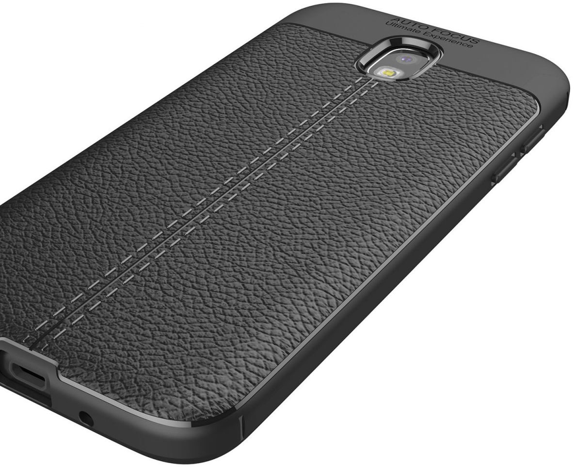 Samsung Galaxy J5 (2017)  Hoesje Leren Textuur Zwart afbeelding 10
