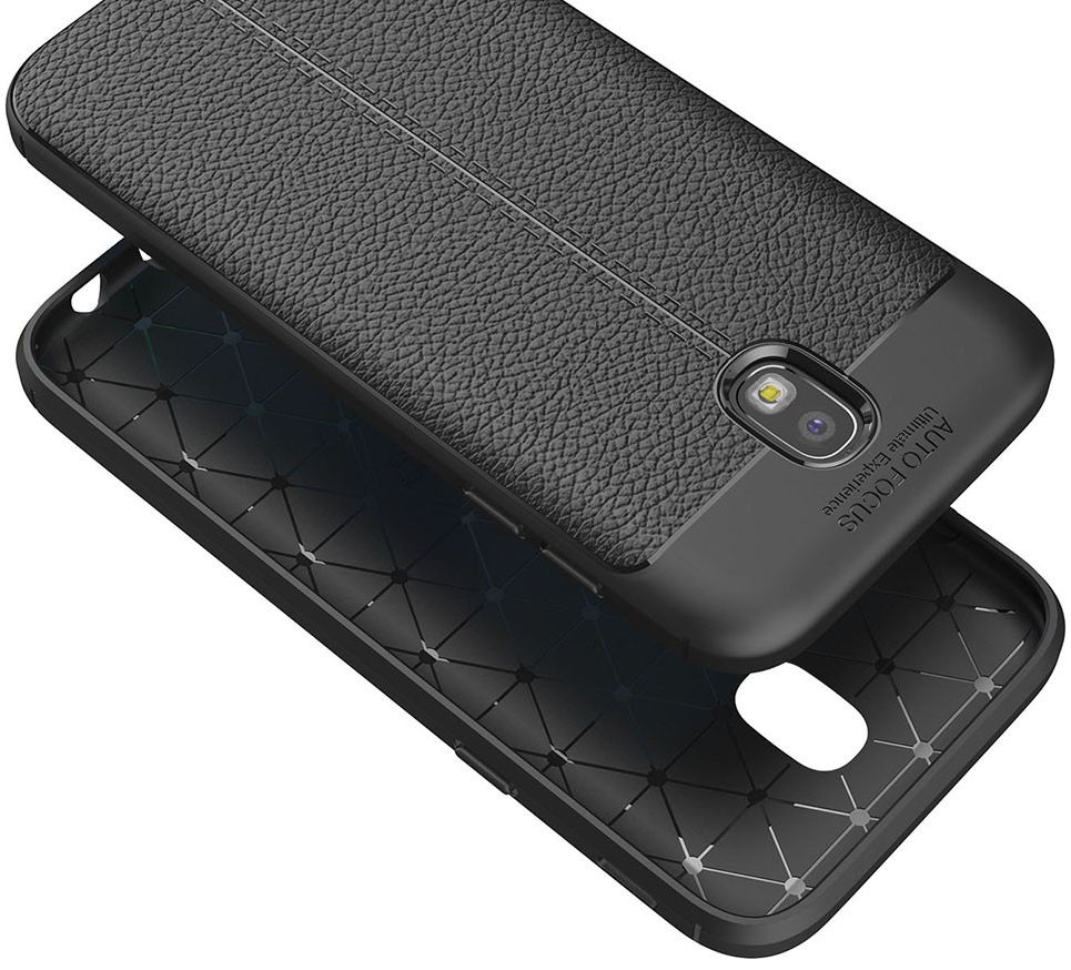 Samsung Galaxy J5 (2017)  Hoesje Leren Textuur Zwart afbeelding 11