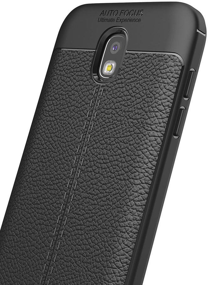 Samsung Galaxy J5 (2017)  Hoesje Leren Textuur Zwart afbeelding 12