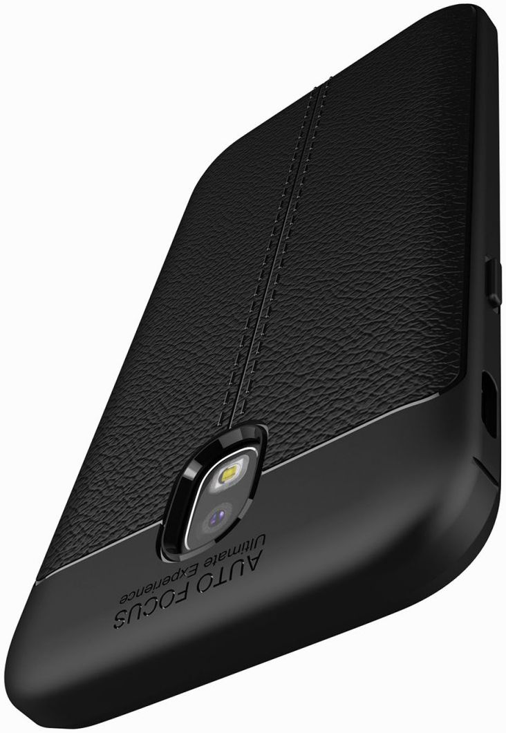 Samsung Galaxy J5 (2017)  Hoesje Leren Textuur Zwart afbeelding 7