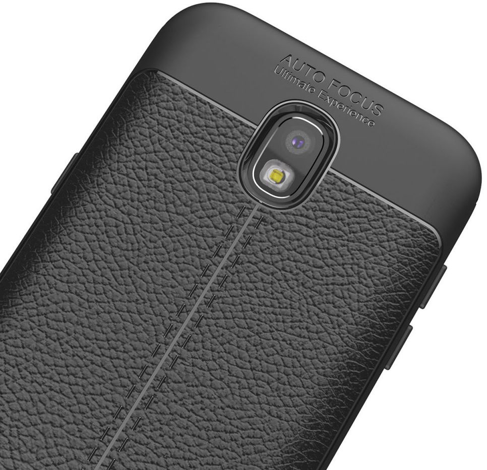 Samsung Galaxy J5 (2017)  Hoesje Leren Textuur Zwart afbeelding 9