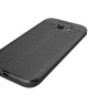 Samsung Galaxy A5 (2017) Hoesje met Leren Textuur Zwart