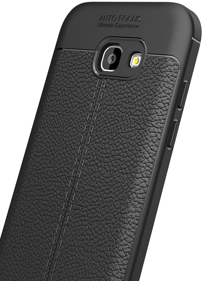 Samsung Galaxy A5 (2017)  Hoesje met Leren Textuur Zwart afbeelding 10