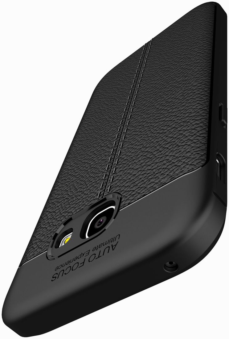 Samsung Galaxy A5 (2017)  Hoesje met Leren Textuur Zwart afbeelding 6