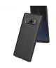 Samsung Galaxy Note 8 Hoesje TPU Met Leren Textuur Zwart
