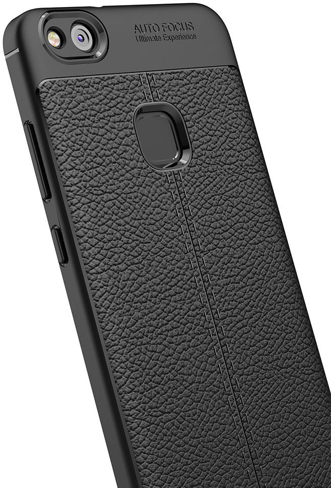 Huawei P10 Lite Hoesje TPU Met Leren Textuur Zwart afbeelding 12