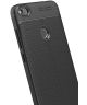 Huawei P8 Lite (2017) Hoesje TPU Met Leren Textuur Zwart