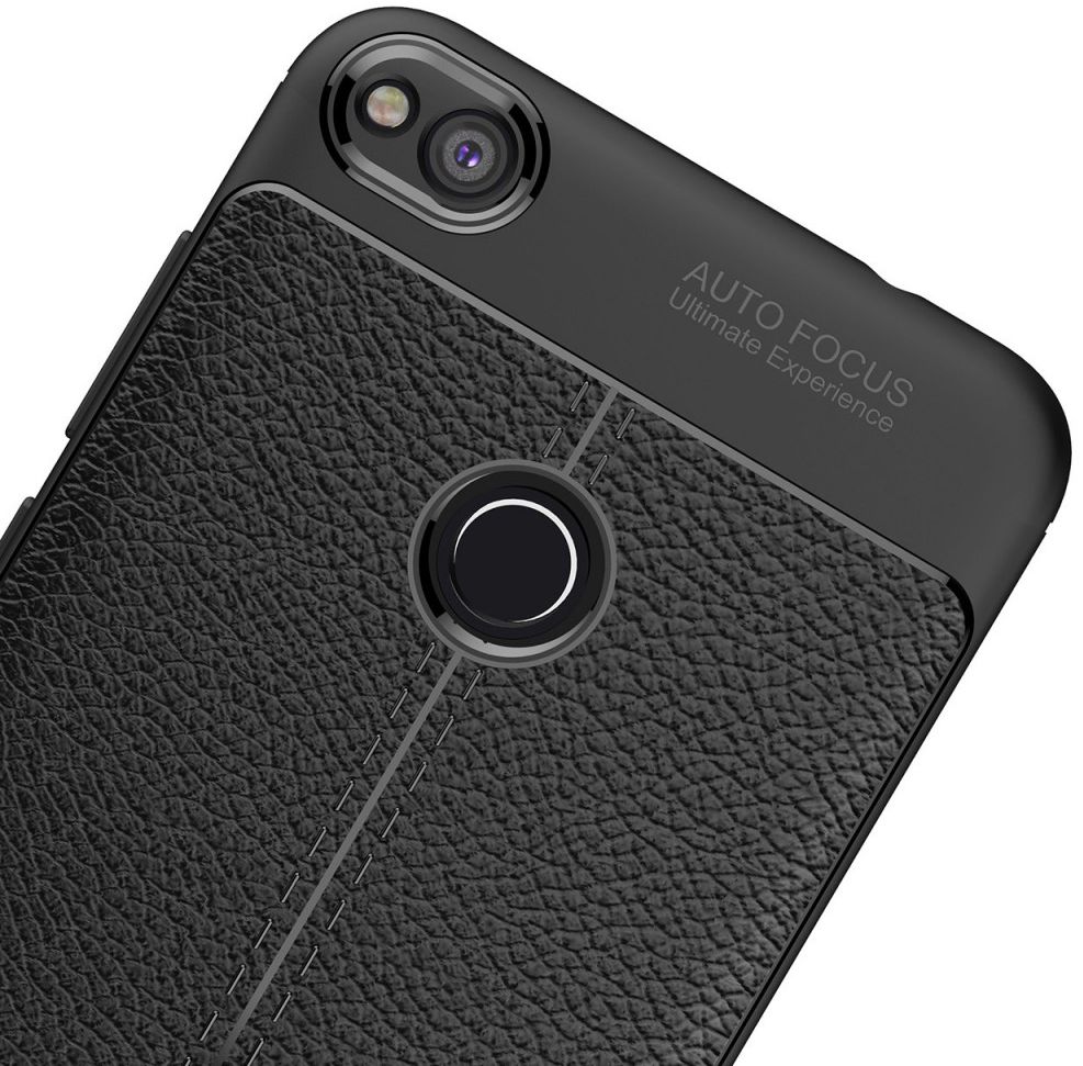 Huawei P8 Lite (2017) Hoesje TPU Met Leren Textuur Zwart afbeelding 10